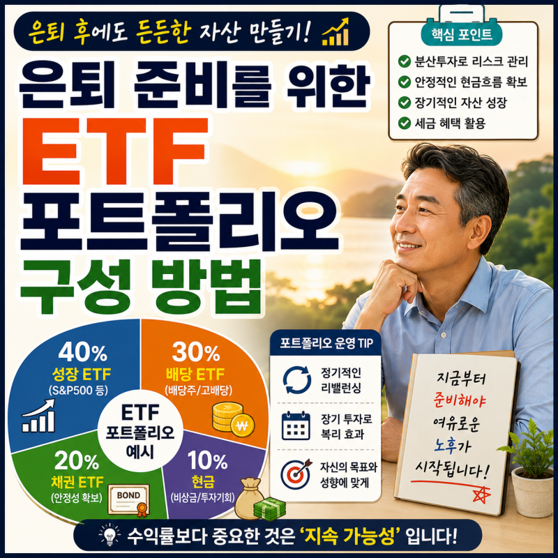 은퇴 준비를 위한 ETF 포트폴리오 구성 방법! 50대가 꼭 알아야 할 자산배분 전략