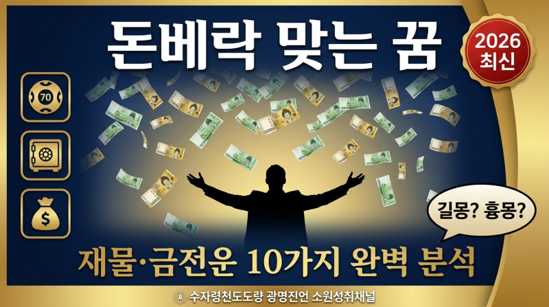 돈벼락 맞는 꿈 해몽｜재물·금전운 10가지 상황별 심층 분석 (2026 최신)