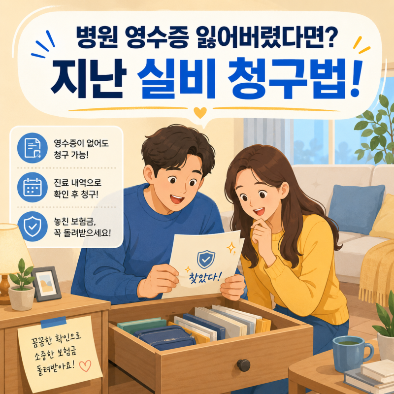 병원 영수증 잃어버렸다면? 지난 실손의료보험 실비 청구 기간 및 필수 서류 꼼꼼하게 챙기....