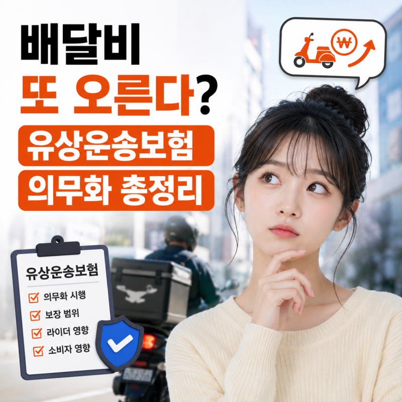 배달비 또 오른다? 유상운송보험 의무화 총정리