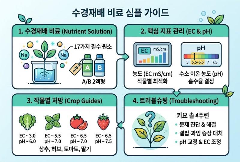 초보를 위한 수경재배 비료 가이드: 필수 영양소와 작물별 처방