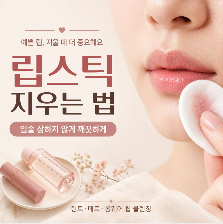 립스틱 지우는 법,안 지워지는 틴트까지 깨끗하게