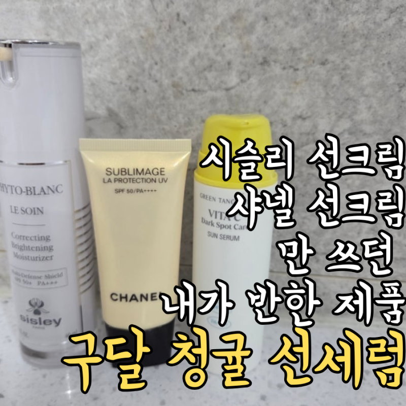 시슬리 vs 샤넬 vs 구달청귤선세럼, 30만 원대 선크림 쓰다가 1만 원대로 갈아탄 솔직후기