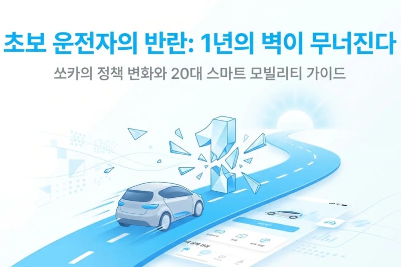 쏘카 초보운전 가능? 20대 대학생 '만 26세 미만' 보험료 할증 팩트 체크 및 렌트 필수 조건