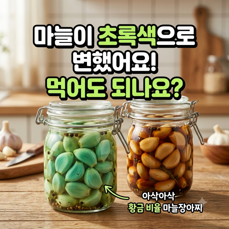 "마늘장아찌 초록색 변했는데 먹어도 될까? 깐마늘&통마늘 장아찌 실패 없는 비율 총정리"