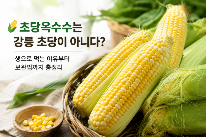 초당옥수수는 강릉 초당이 아니다? 생으로 먹는 이유부터 보관법까지 총정리
