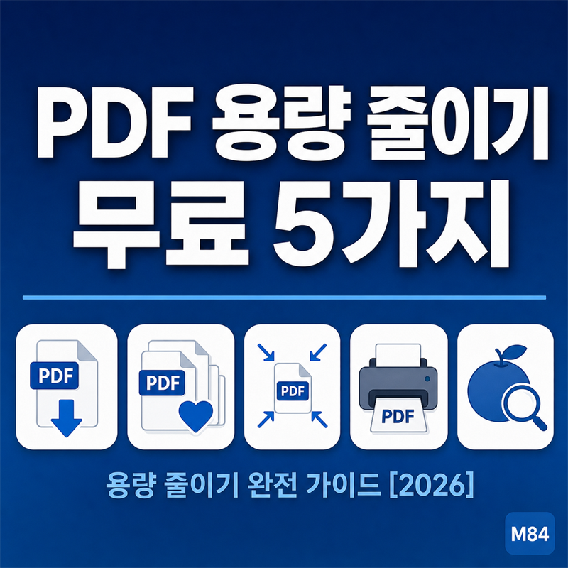 PDF 용량 줄이기 무료로 하는 5가지 방법 — PDF 압축 완전 가이드