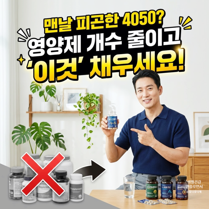 40대 50대 중년 남성 영양제 추천, 업무스트레스와 활력 저하잡는 루틴