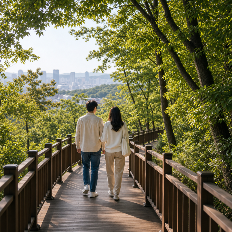 남산 하늘숲길 코스 남산타워까지 가는법 완정리