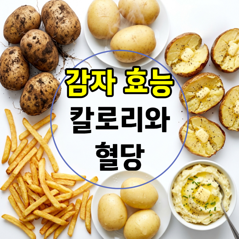 감자 효능｜삶은 감자와 찐 감자, 어떤 것이 더 건강할까? 칼로리와 혈당 비교