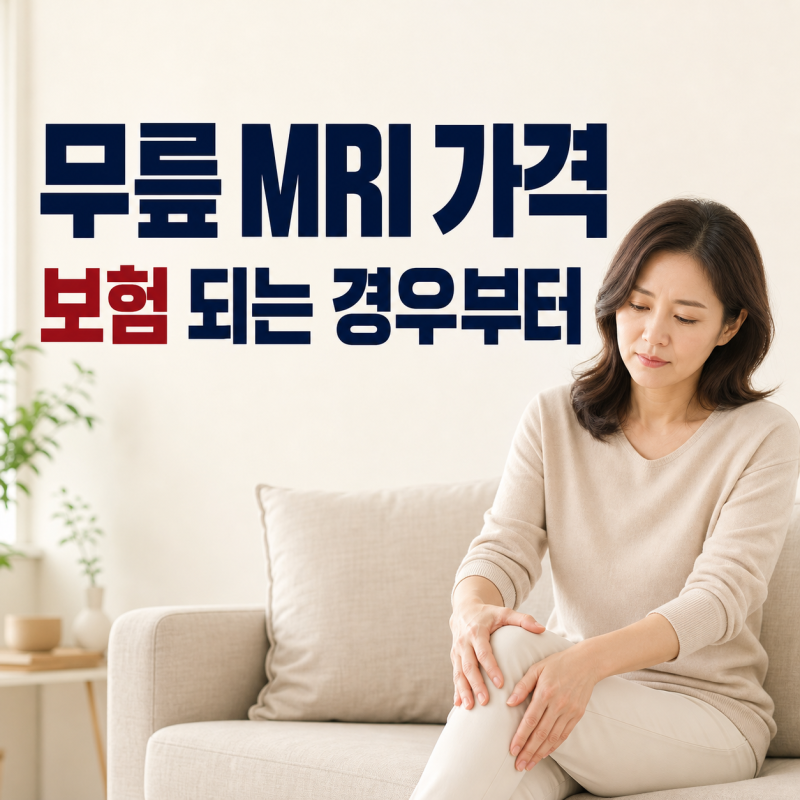 무릎 MRI 가격, 보험 적용되는 경우부터 확인하세요
