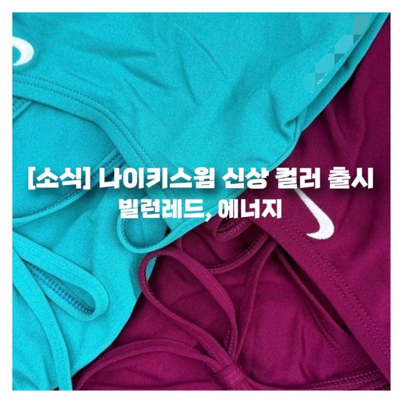 [소식] 나이키스윔 신상 컬러 출시｜빌런 레드 · 에너지 컬러 6월 29일 발매