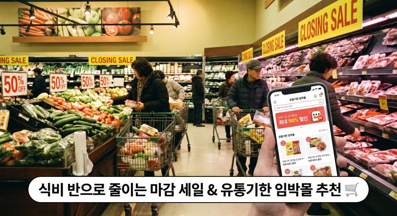 식비 반으로 줄이는 대형마트 마감 세일 시간대 및 유통기한 임박몰 추천