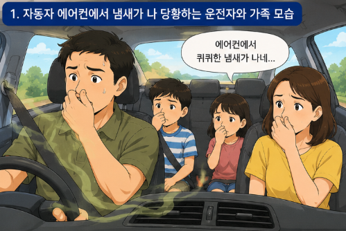 자동차 에어컨 냄새 제거 방법 총정리 (원인·셀프 청소·업체 비용까지)