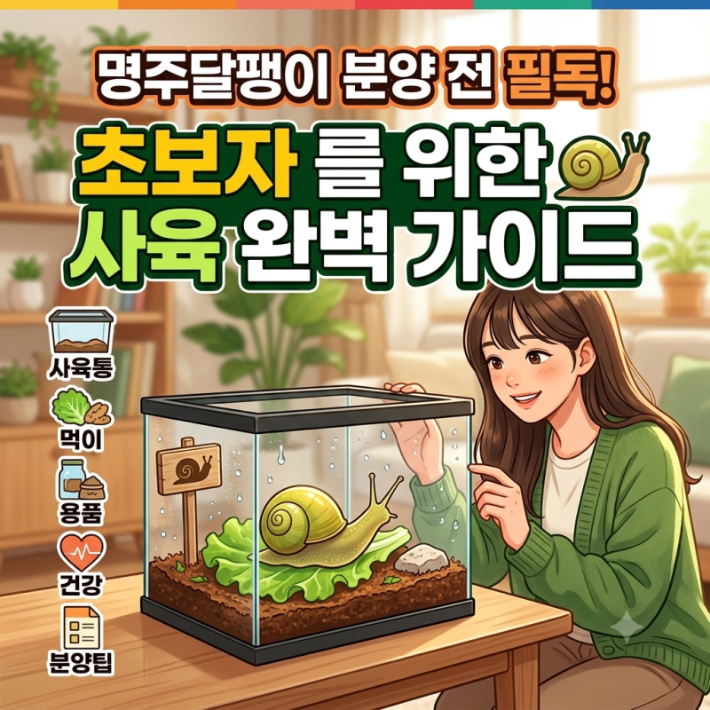 명주달팽이 분양 전 필독, 초보자를 위한 사육 완벽 가이드