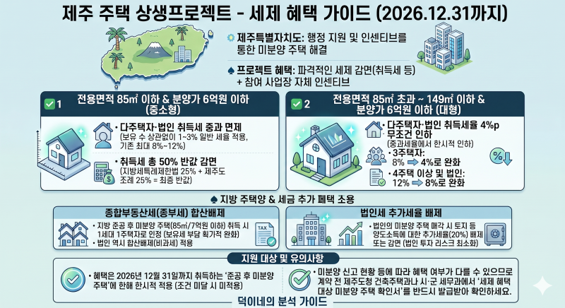 제주도 미분양 아파트 역대급 세금 감면 혜택! '제주 주택 상생프로젝트' 최종 팩트 체크 (다....