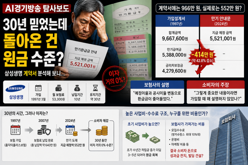 [탐사기획] "966만 원이 왜 552만 원이 됐나"... 삼성생명 계약서를 해부한다