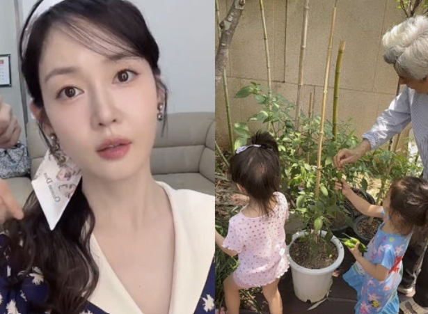 성유리 쌍둥이 딸과 아버지 함께한 주말 가족 일상 공개