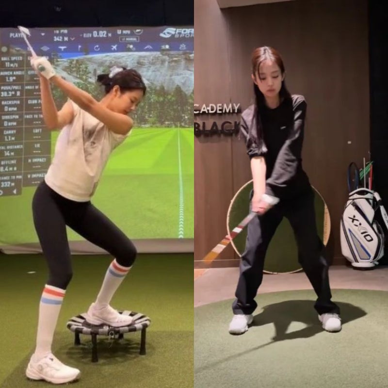 ⛳ "역시 제니는 다르네" 골프 레슨 사진 속 착장 정보 총정리! 룰루레몬부터 아디다스까지 ....