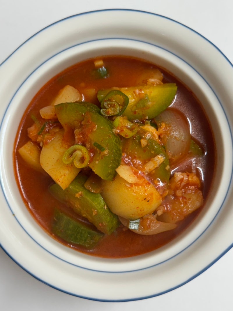 감자 호박 고추장찌개 레시피 애호박 찌개 끓이는 법