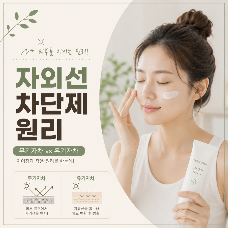 자외선차단제 원리 무기자차 유기자차 차이 선크림효과 SPF PA 뜻