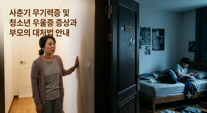 사춘기 무기력증 및 청소년 우울증 증상과 부모의 대처법 안내
