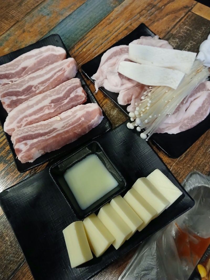 진주 금산 맛집 착한꽃대패 다녀왔어요!!
