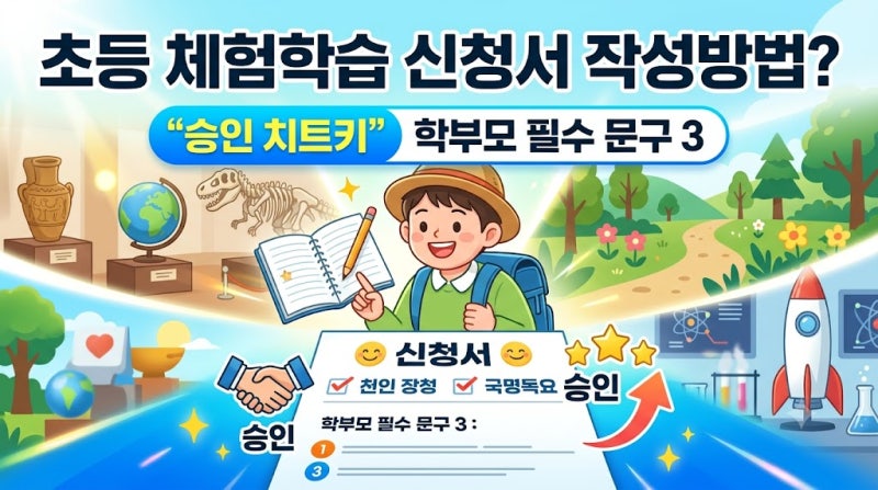 초등 교외체험학습 신청서 작성방법? 승인 치트키, 학부모 필수 문구 3