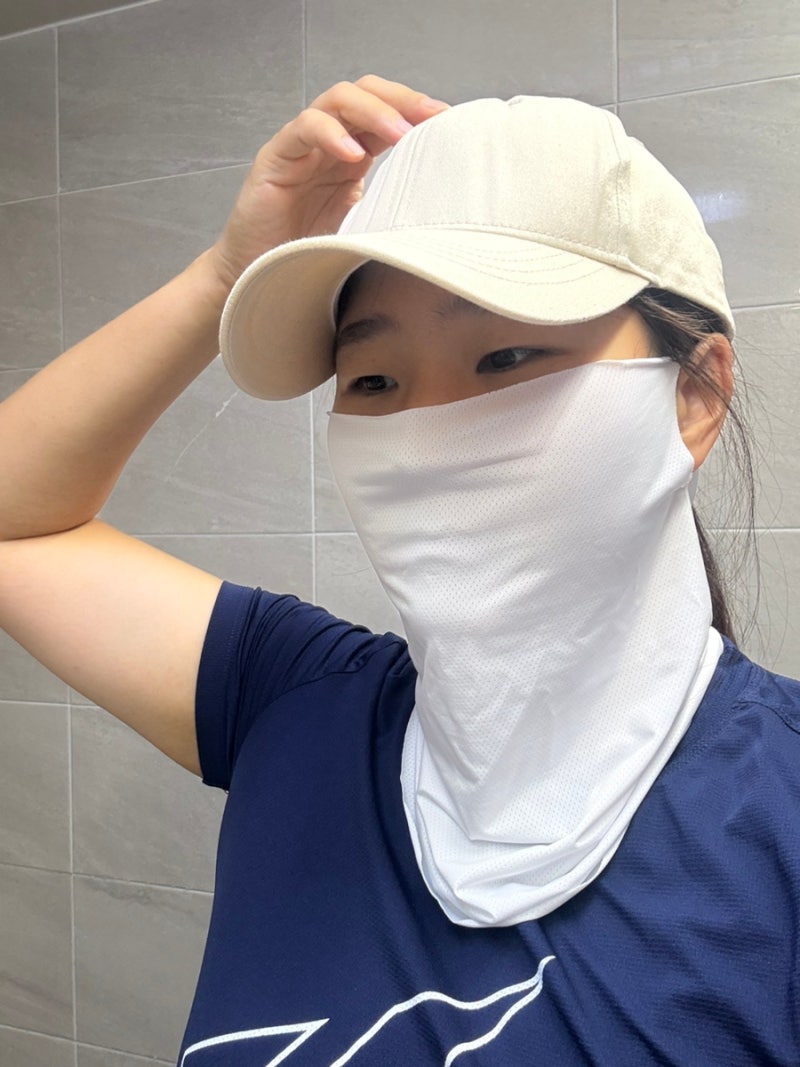 다이소 자외선 차단 마스크 러닝하면서 직접 써 본 후기