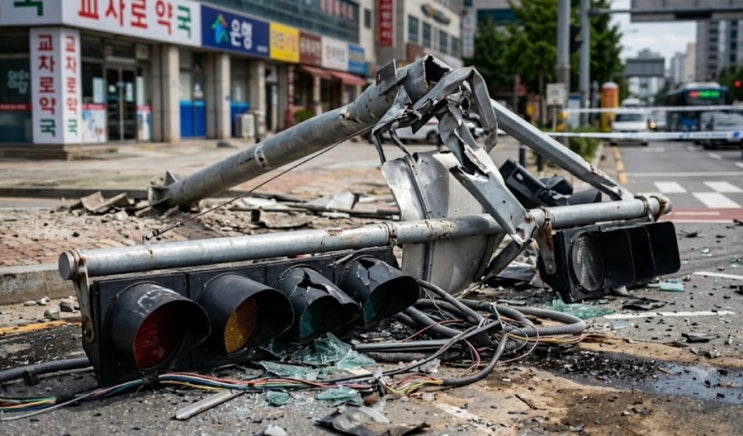 서울 노원구 공릉동 <b>화랑대사거리</b> 덤프트럭 연쇄 추돌 사고... 