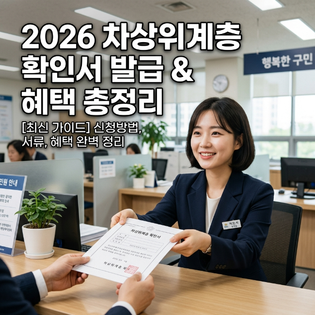 차상위계층 확인서 발급 방법 2026년 — 신청부터 혜택까지