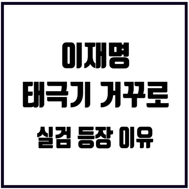 이재명 태극기 거꾸로 실검 등장 이유 뜻 김민석 총리 논란과 역대 정치인 흑역사