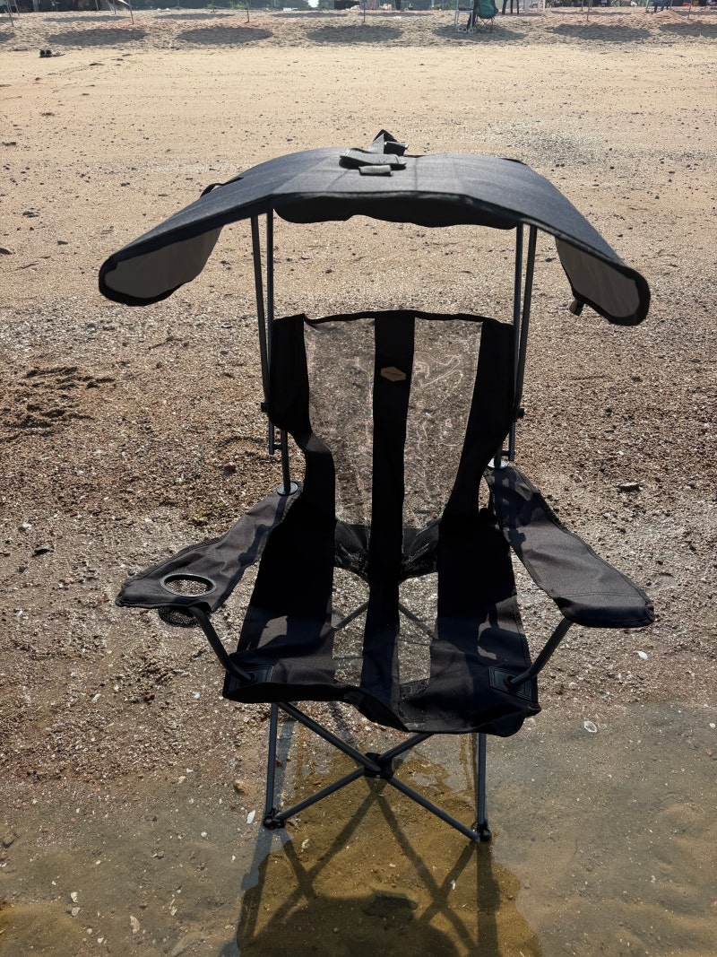 snowline shade chair 그늘막 캠핑의자 바다캠핑의자 파라솔의자 그림자캠핑의자 스노우라인캠핑....