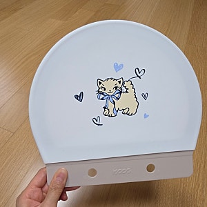후그 실리콘 수영모자 허니베리 화이트 강아지 고양이 리본