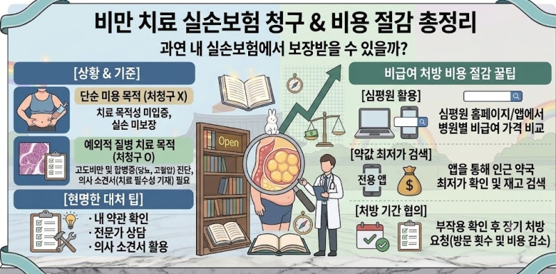 "살 빼는 주사·다이어트약 처방비" 실손보험 청구 될까? 비용 줄이는 현실 꿀팁 총정리