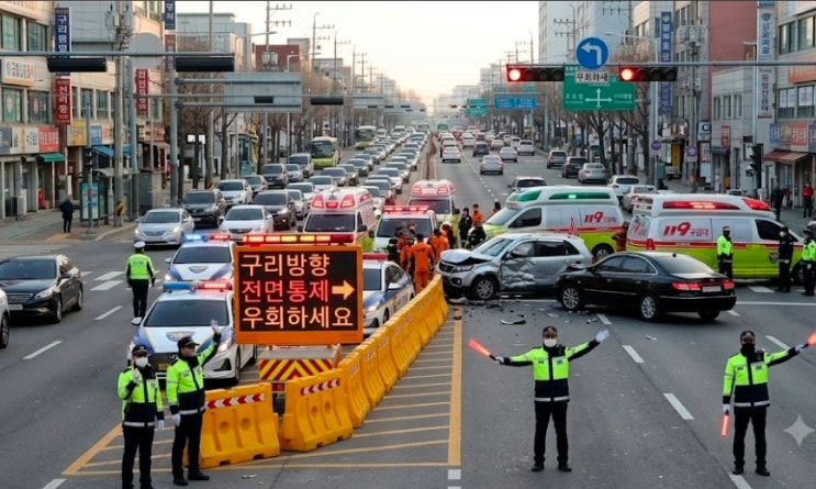 [<b>사고</b>속보] 서울 노원구 <b>화랑대사거리</b> 대형 <b>교통사고</b> 발생ㅣ... 
