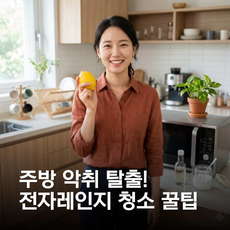 집에 있는 5가지 재료로 끝내는 초간단 전자레인지 냄새제거 총정리