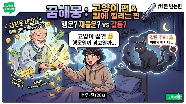 칼에 찔리는 꿈 복권, 재물운이 올라가는 꿈일까?
