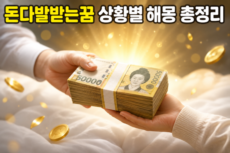 돈다발받는꿈 상황별 해몽 총정리