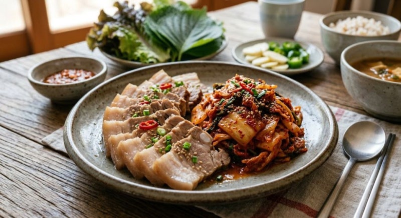 성시경 삼겹살수육 삶는법 간단한 수육김치인 묵은지무침 만드는법