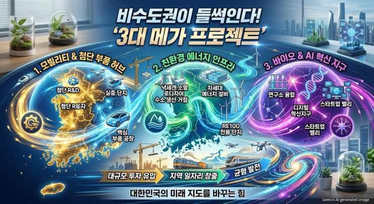 " <b>대통령</b>과 이재용·최태원 회장이 손잡은 '3대 <b>메가 프로젝트</b>... 