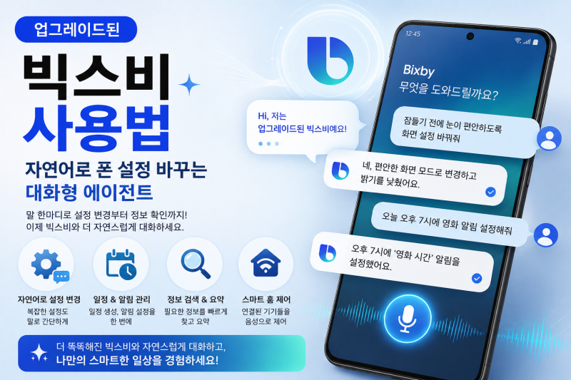 업그레이드된 빅스비 사용법 — 자연어로 폰 설정 바꾸는 대화형 에이전트