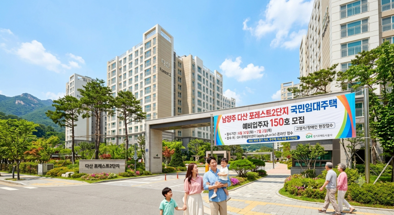 남양주 다산 포레스트2단지 국민임대주택 예비입주자 150호 모집! 자격, 일정, 신청 방법 완벽....