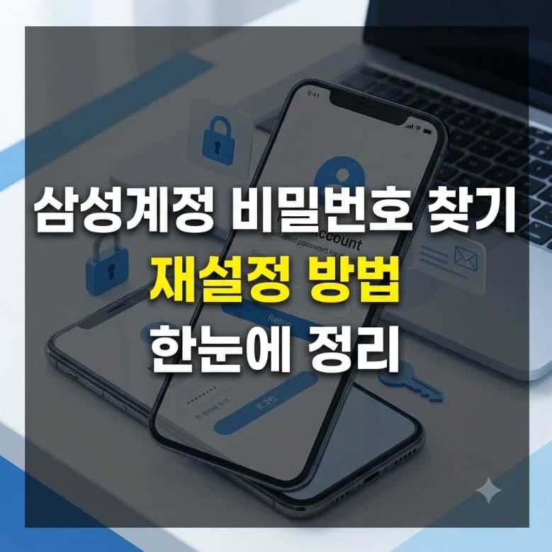 삼성계정 비밀번호 재설정 찾기 방법 총정리