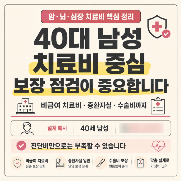 비급여 암주요치료비 40대 남자 암보험 점검이 필요한 이유