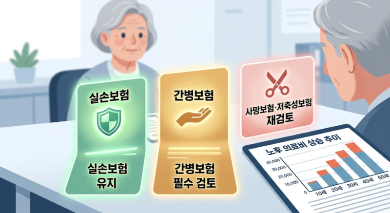 노후 의료비 설계: 실손보험·암보험·간병보험 무엇을 남기고 무엇을 버릴까
