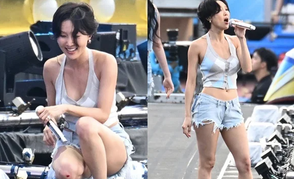 화사 흠뻑쇼 무릎 부상, 의정부 공연에서 눈물 참은 이유