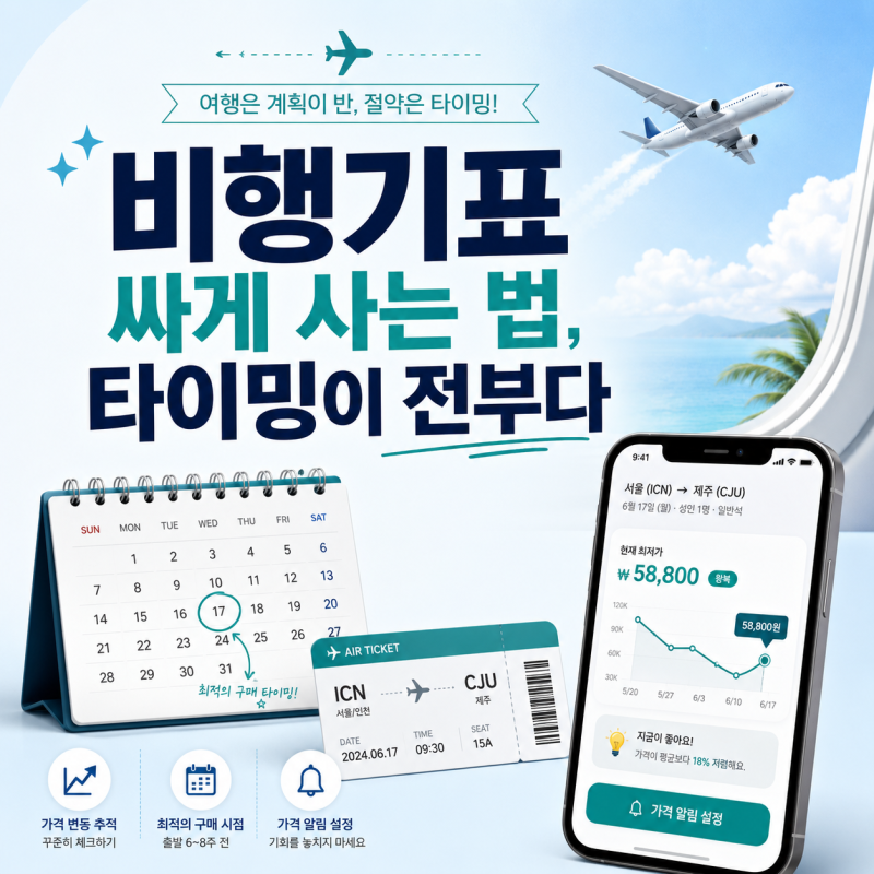 비행기표 싸게 사는 법 총정리, 타이밍·앱·마일리지까지 한번에