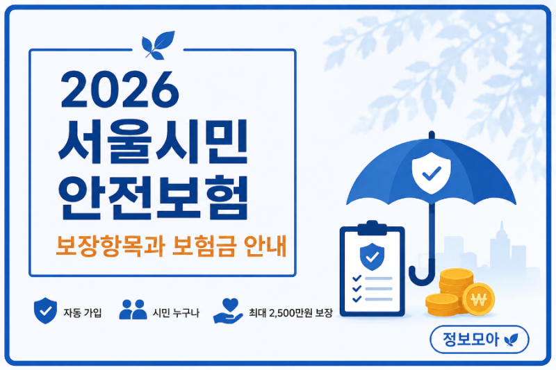 2026 서울시민 안전보험 보장항목과 보험금 안내