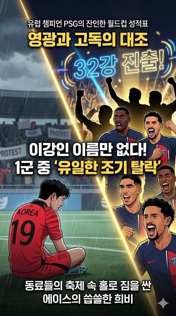 "이강인 이름만 없다?" PSG 월드컵 생존자 명단 발표, 1군 중 '유일한 탈락' 잔인한 희비 엇갈린....
